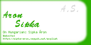 aron sipka business card