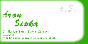 aron sipka business card